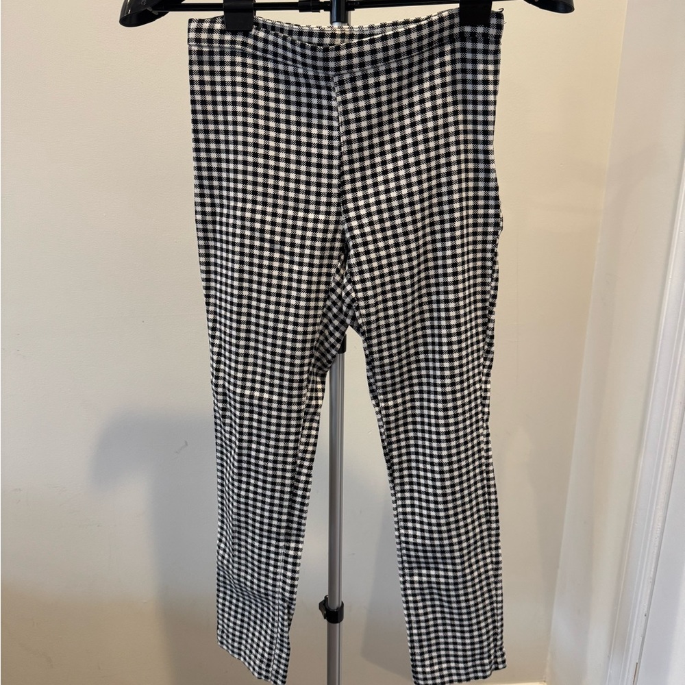 Black & White Gingham Skinny Pants